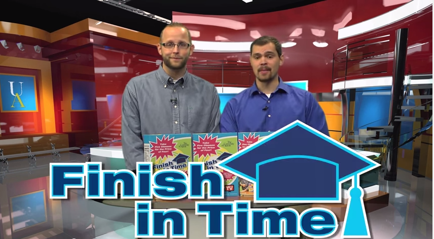 Christ Timler and Willy Kollman in their Finish in Time informercial.