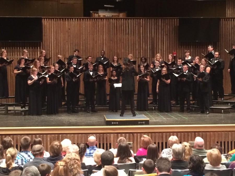 UA Concert Choir performing at Guzzetta Recital Hall