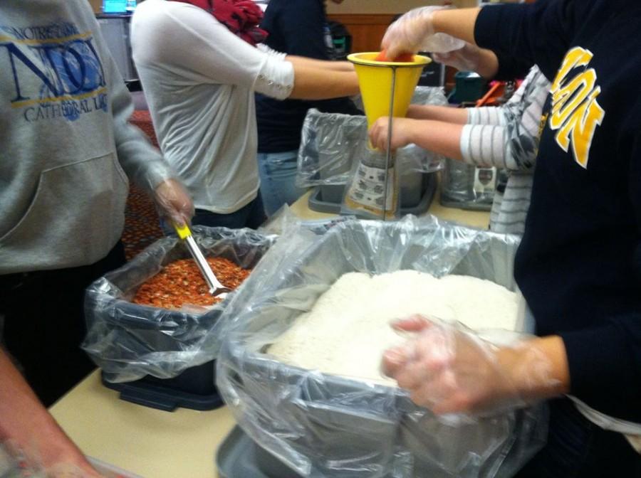 Students packaged more than 20,000 meals on Wednesday, Nov. 19.