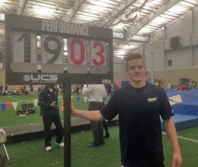 Shawn Barber after his record jump. 
