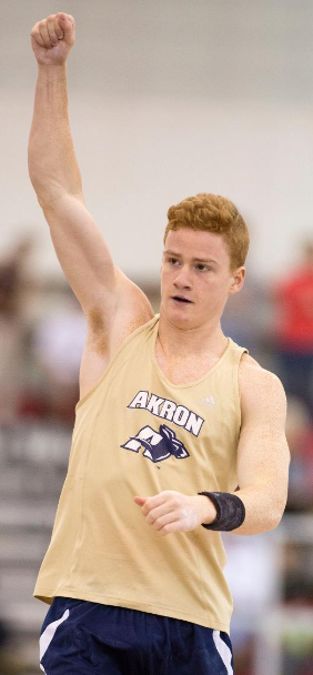 Shawn Barber after he completed a jump in a competition this year.  