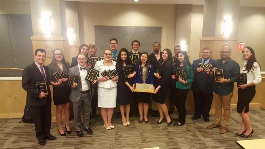 UA speech team poses for a photo after recieving awards last weekend at Capital University in Columbus.  
