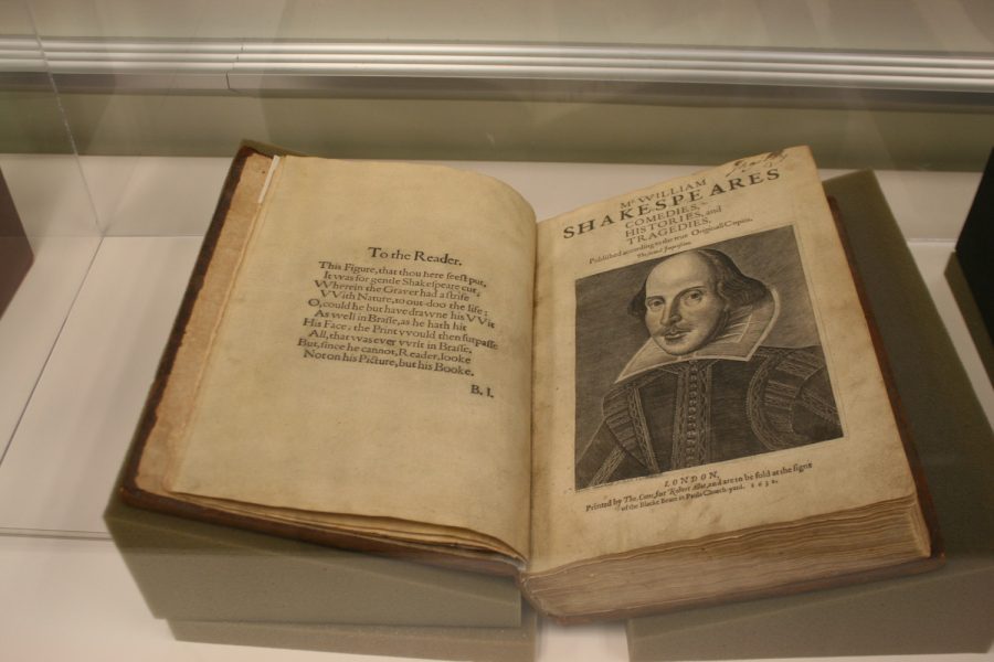 This 384-year-old book, UA archives original copy of Shakespeares second folio, was displayed at last Fridays event celebrating the playwrights life and work. 