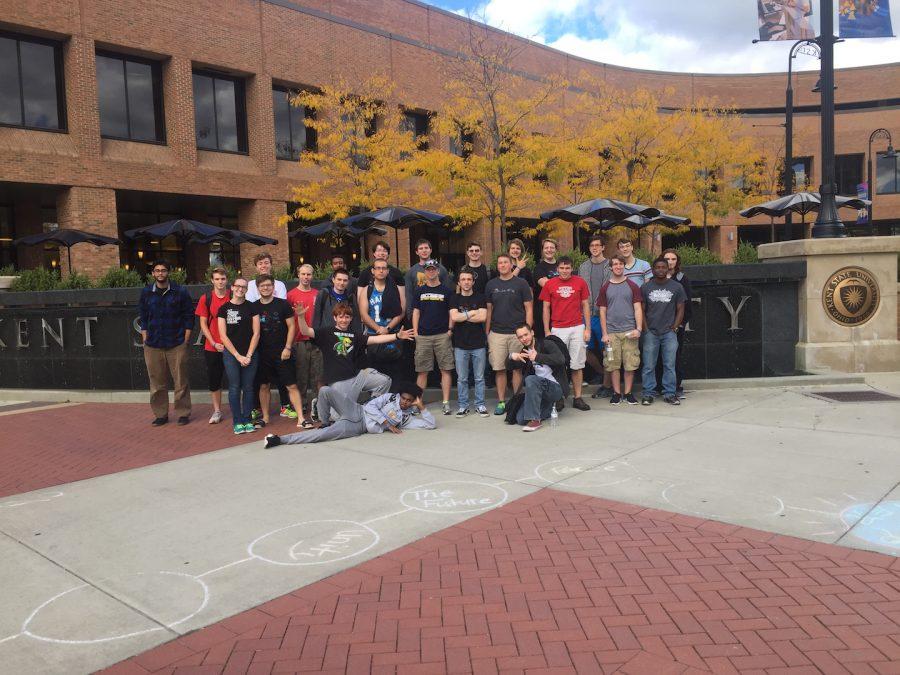 HAkron members pose for a picture at the recent Kent State hackathon. 