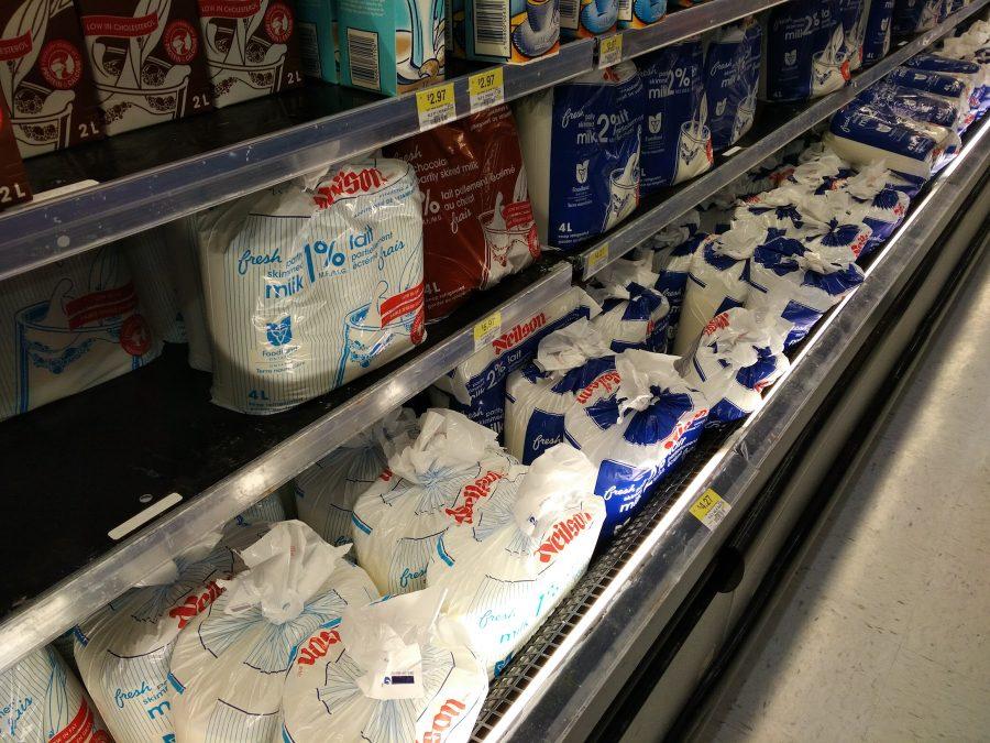 In Canada, your milk will come in a plastic bag.