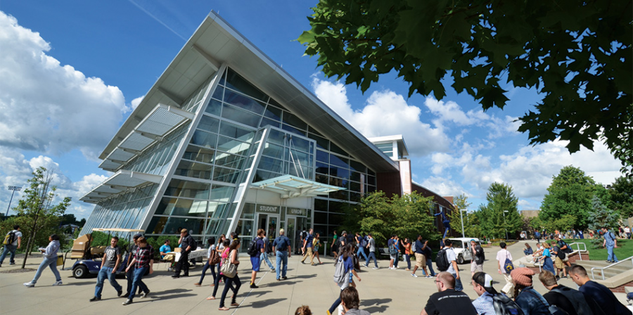 The Jean Hower Taber Student Union. (Photo courtesy of The University of Akron)