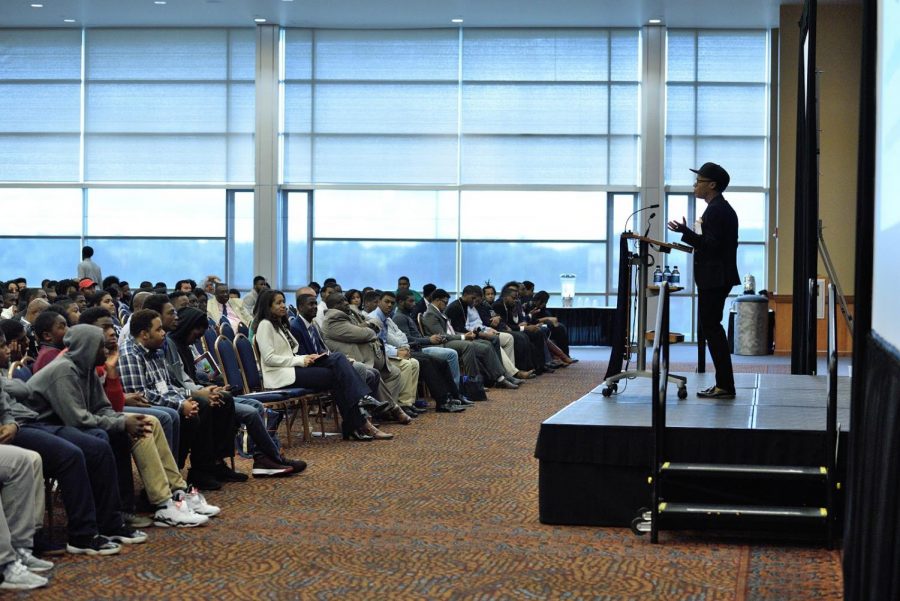 The Black Male Summit was originally created for administrators and educators to come together and discuss ways to help African-American students reach success. (Courtesy of The University of Akron)