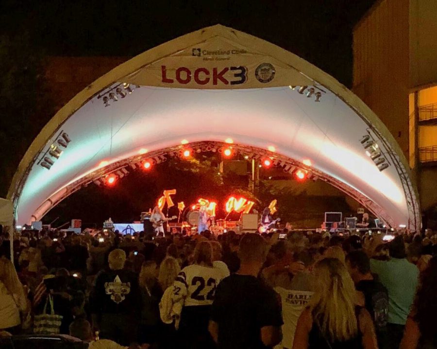 An audience gathers to watch Zoso, The Ultimate Led Zeppelin Experience, at Lock 3 in Akron, Ohio.