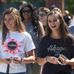 Visitors partake in Fall Visit Day. (Photo courtesy of The University of Akron)