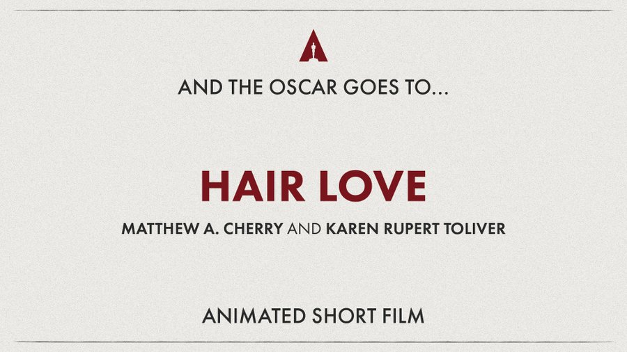 Actress and writer Mindy Kaling announced “Hair Love” as the Best Animated Short Film during the 92nd Academy Awards.