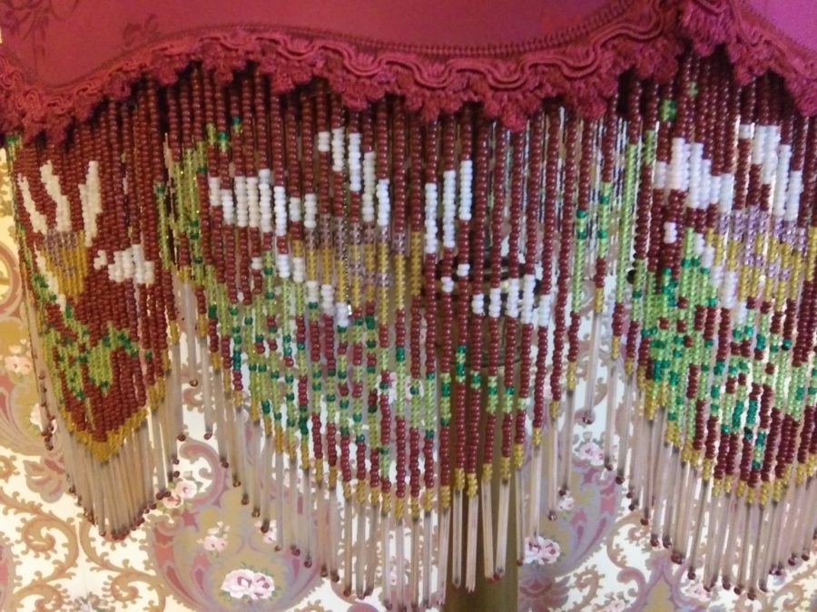 Beading on a lamp in the Ladies’ Drawing Room.