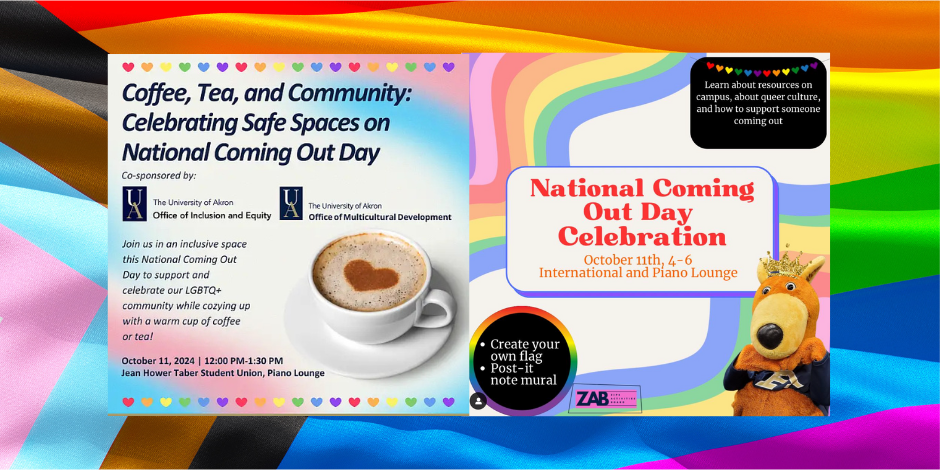 University of Akron celebrates National Coming Out Day on Friday, Oct. 11 with multiple on-campus events