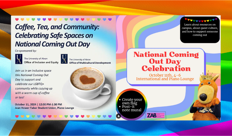 University of Akron celebrates National Coming Out Day on Friday, Oct. 11, with multiple on-campus events